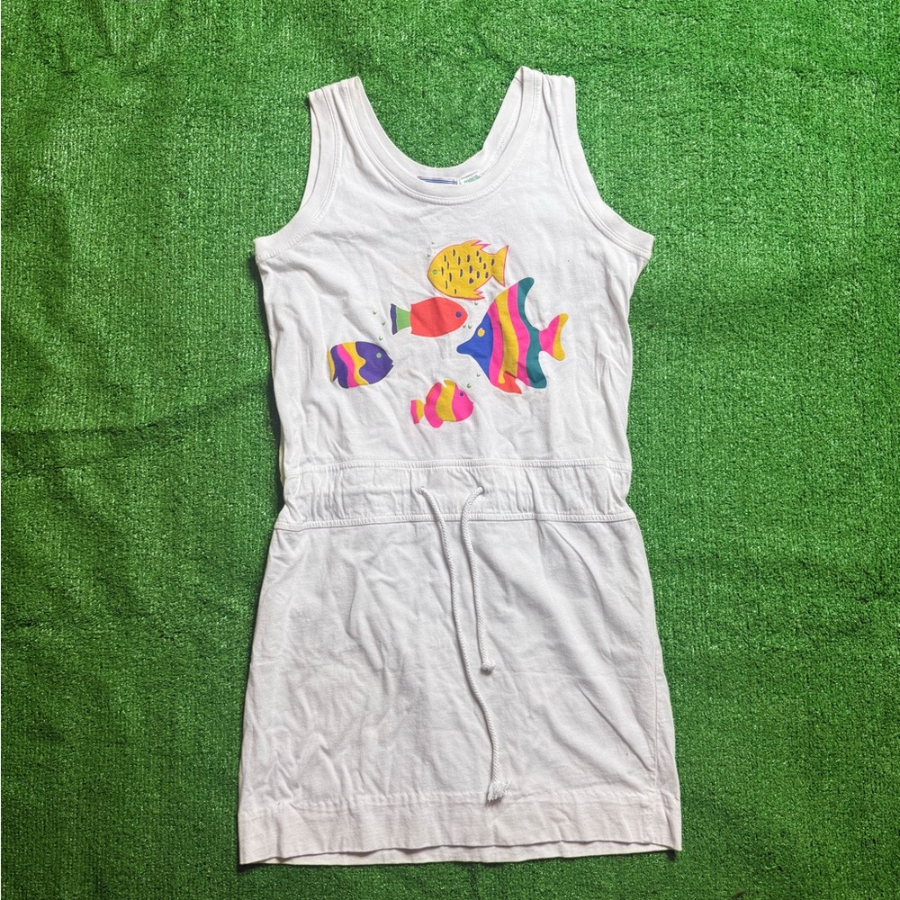 Westbound White Fish Print Tank Top Dress Size Medium